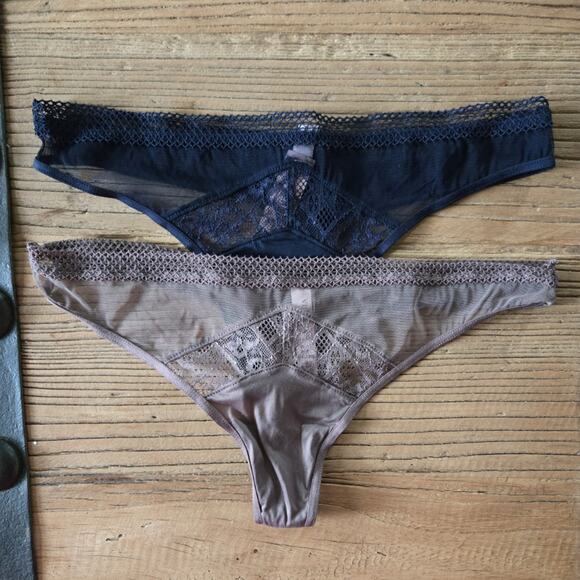 Victoria's Secret Mesh Lace Body By Victoria Thong Bundle sz S New - Picture 1 of 3